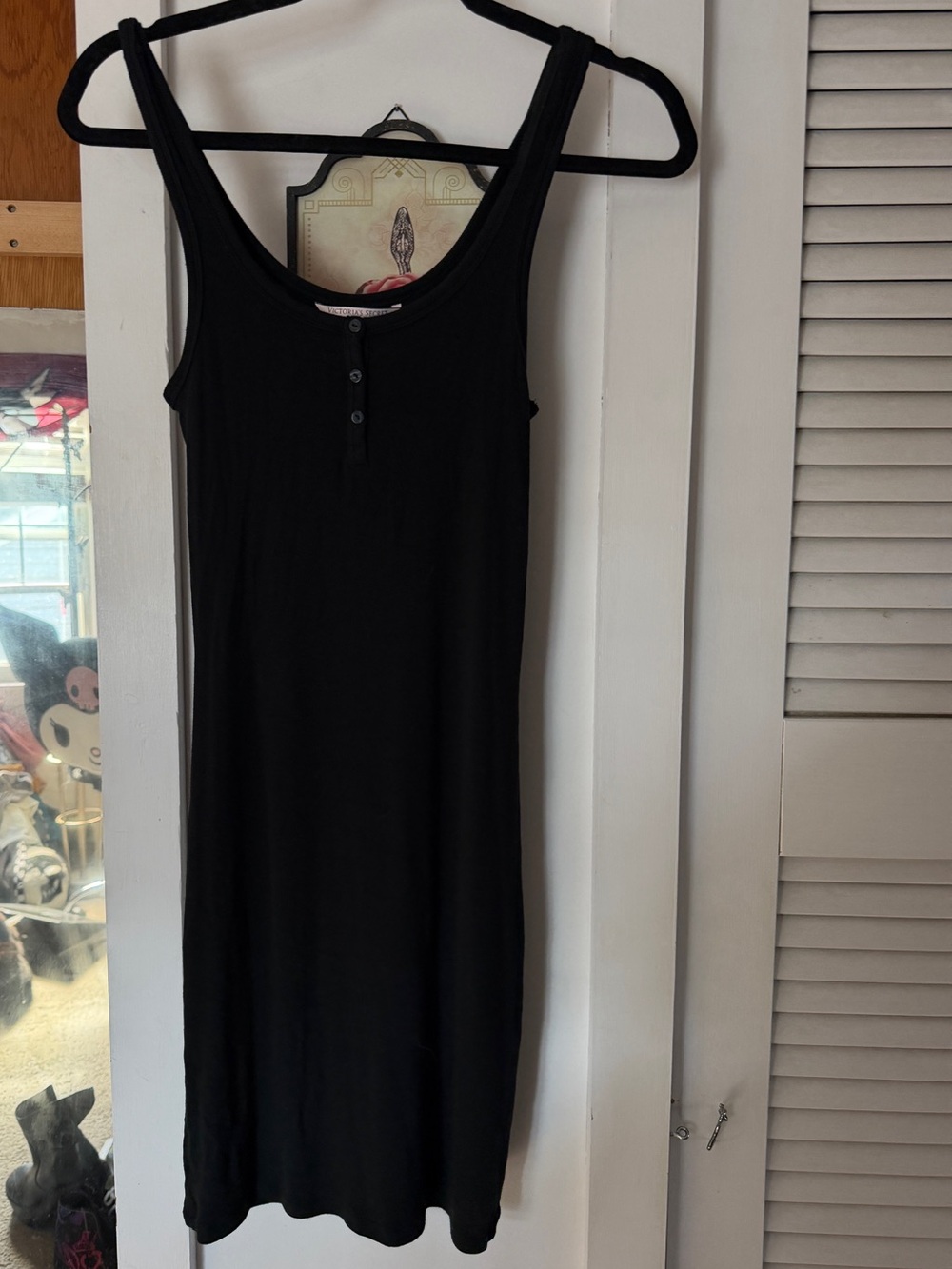 Victoria's Secret Black Sleeveless Mini Tank Dress